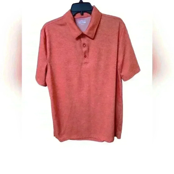 BCG Golf Polo Shirt Mens Size L Short Sleeve orange Moisture Wicking - Picture 1 of 3